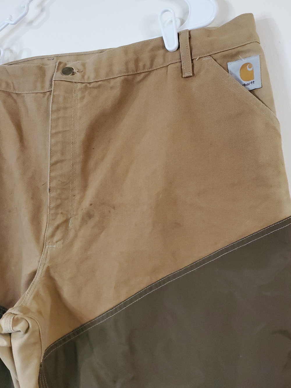 Vintage Carhartt Union Made Double Knee Hunting Pants Size 46×32 Briar Protect - Picture 2 of 15